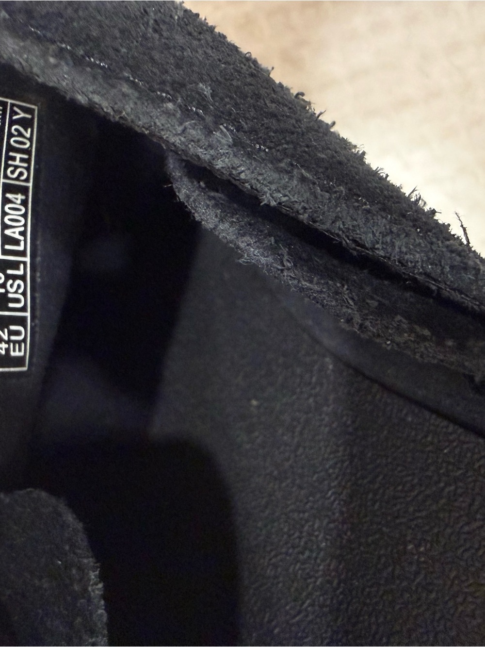 Dr. Martens Black Suede Slip-On Clog Mules - Picture 4 of 5